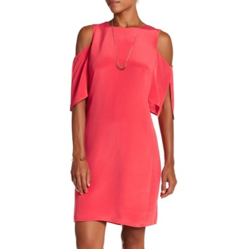 Kobi Halperin Saucy Cold Shoulder Silk Dress
